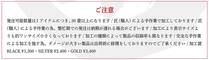 TSDESIGN-匠シリーズ-注意点