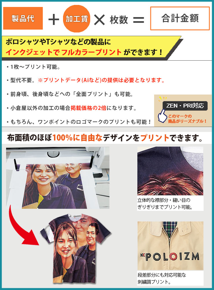 全面プリント価格