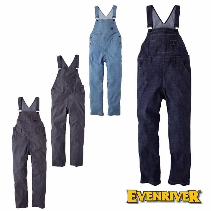 SR-6110 ストレッチエアーライトオーバーオール EVENRIVER イーブン