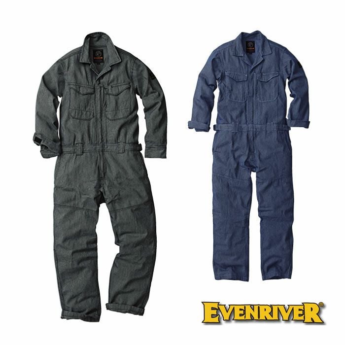 GS-3000 ヒッコリーカバーオール EVENRIVER イーブンリバー 秋冬作業服