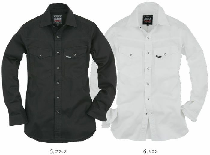 K-006 刺し子シャツ EVENRIVER イーブンリバー 秋冬作業服 作業着 M～4L 綿100％