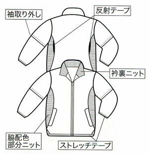 32129 ジャンパー(袖取り外し可能) kurodaruma クロダルマ 秋冬 作業服 作業着 S～5L ポリエステル100％ ドビー