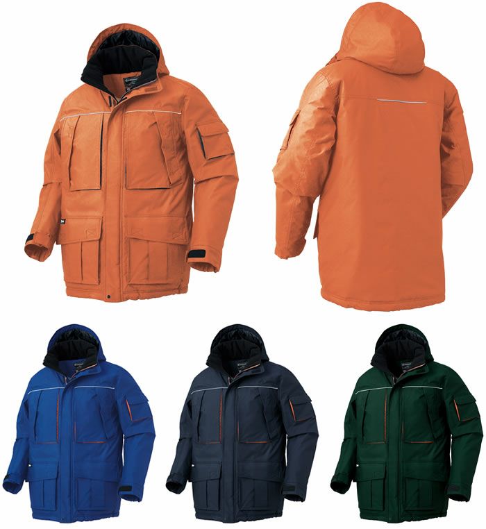 54234 防水防寒コート kurodaruma クロダルマ 防寒着 S～7L ナイロン100％ へリンボン