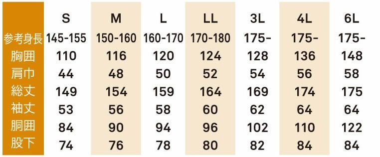 7100 続服 桑和 SOWA つなぎ服・オーバーオール・ツナギ S～6L 綿100％ カツラギ