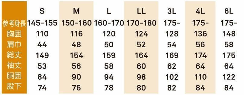 9200 続服 桑和 SOWA つなぎ服・オーバーオール・ツナギ S～6L ポリエステル65％・綿35％