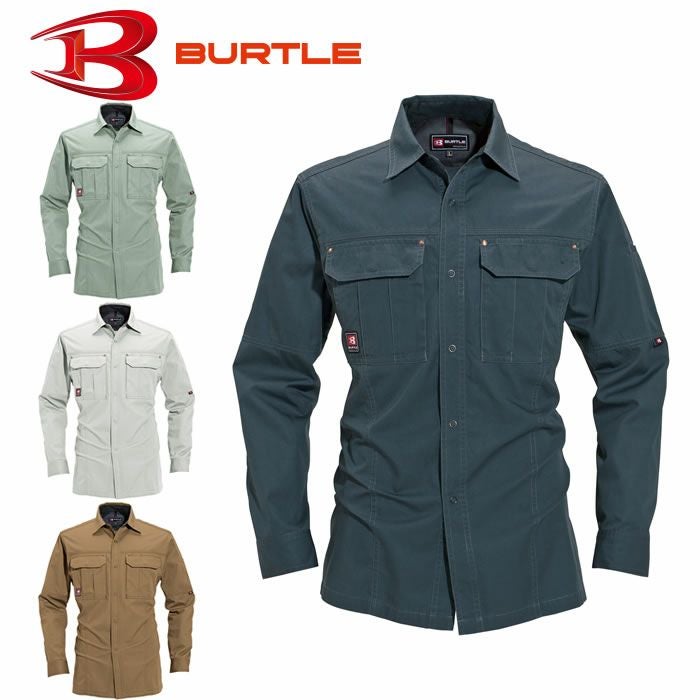 8093 長袖シャツ BURTLE バートル 春夏作業服 作業着 S～5L 綿100