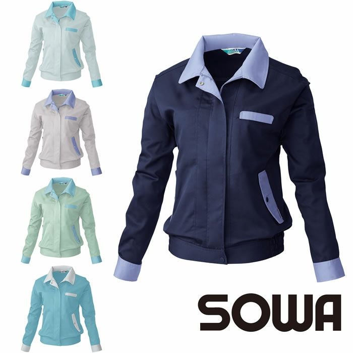 414 VA414 レディース長袖ブルゾン 桑和 SOWA vivasowa 春夏作業服