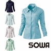 424 レディース長袖スモック 桑和 SOWA 春夏作業服 作業着 S～6L ポリエステル65％・綿35％ エコT/Cソフトライトツイル