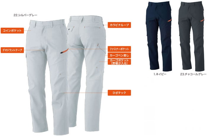 748 カーゴパンツ 桑和 SOWA 春夏作業服 作業着 70～130 ポリエステル100％