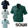  631 半袖ブルゾン 桑和 SOWA 春夏作業服 作業着 M～6L ポリエステル70％・綿30％ 日本製すだれ織り構造素材
