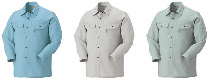 25093 長袖シャツ kurodaruma クロダルマ 春夏作業服 作業着 S～5L 綿55％・ポリエステル45％ ポーラ