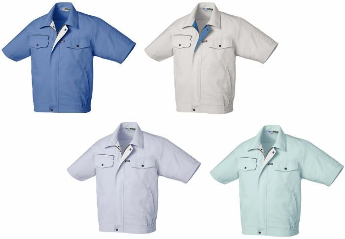 26056 半袖ジャンパー kurodaruma クロダルマ 春夏作業服 作業着 S～5L ポリエステル45％・綿40％・麻15％ シーティング