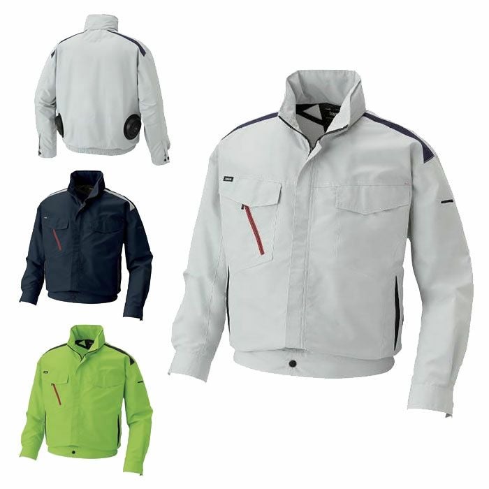 K1001(01001) 長袖ジャケット（フード付き） DAIRIKI KansaiUniform 春夏作業服 作業着 M～5L ポリエステル74％・綿25％・複合繊維1％ 空調風神服専用