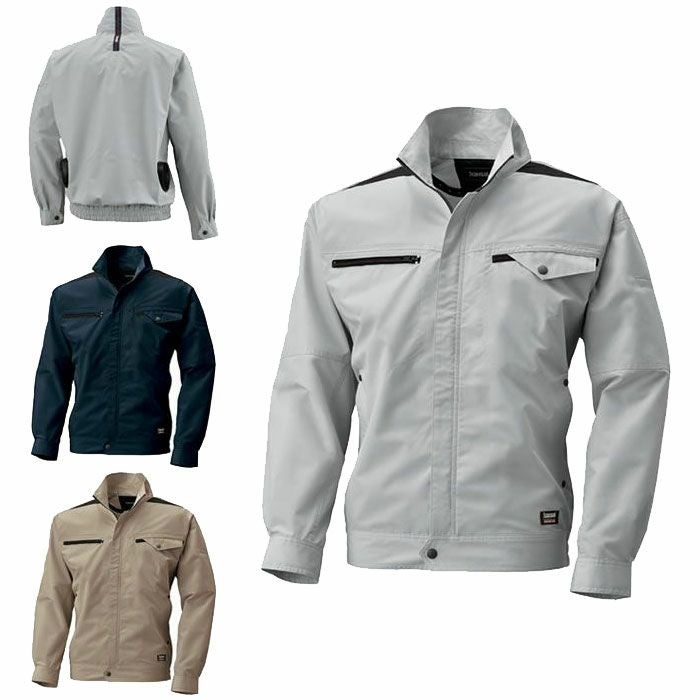 K1003(01003) 長袖ジャケット（フード無し） DAIRIKI KansaiUniform 春夏作業服 作業着 S～5L ポリエステル74％・綿25％・複合繊維1％ 空調風神服専用