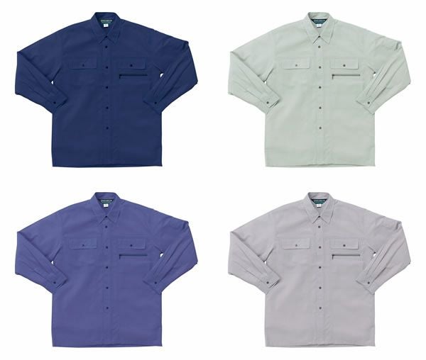 25067 長袖シャツ kurodaruma クロダルマ 春夏作業服 作業着 S～5L 綿55％・ポリエステル45％ パナマ