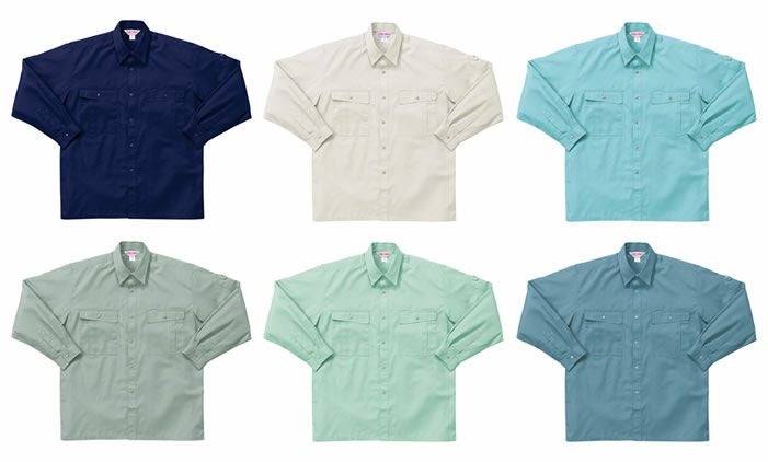 2540 長袖シャツ kurodaruma クロダルマ 春夏作業服 作業着 S～5L ポリエステル65％・綿35％ サマーツイル