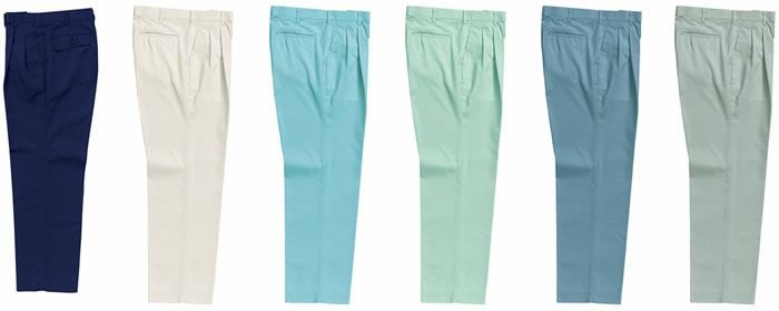 1140 スラックス（ツータック） kurodaruma クロダルマ 春夏作業服 作業着 70～116ｃｍ ポリエステル65％・綿35％ サマーツイル