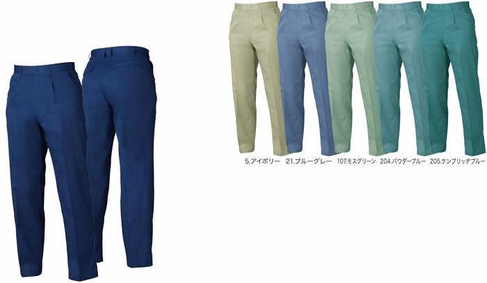 689 ワンタックスラックス 桑和 SOWA VA689 春夏 作業服 作業着 70～130 ポリエステル60％・綿40％ T/Cソフトライトツイル