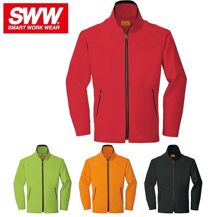 SW527 メンズシャミランジャケット ビッグボーン 春夏作業服 作業着 S～5L ポリエステル100％