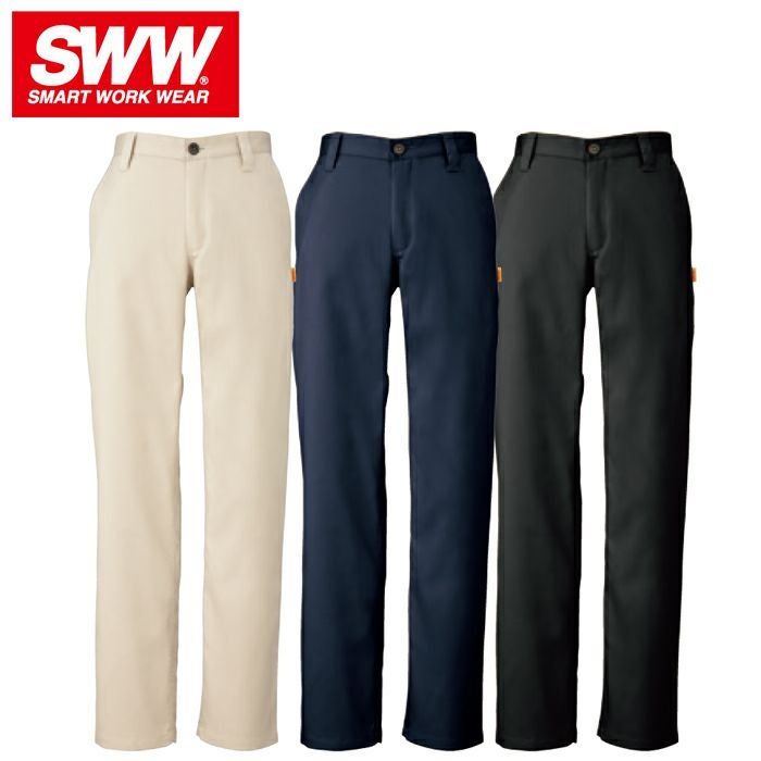 SW111 メンズテーパードチノパンツ ビッグボーン 秋冬作業服 作業着 70～120 ポリエステル80％・綿20％