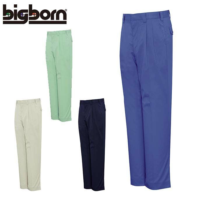 3651 ツータックパンツ ビッグボーン 秋冬作業服 作業着 70-120 ポリエステル65％・綿35％（再生ポリエステル65％使用） エコツイル