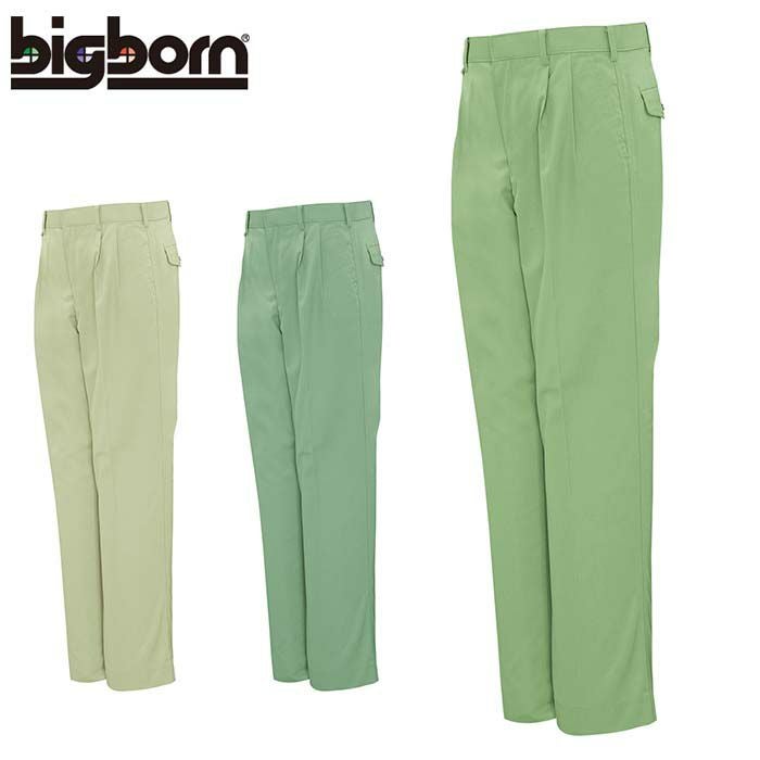 2851 ツータックパンツ ビッグボーン 秋冬作業服 作業着 73-120 ポリエステル65％・綿35％ （再生ポリエステル65％使用） エコソフトツイル