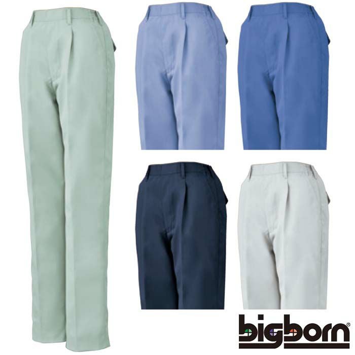 BM130 レディースワンタックパンツ ビッグボーン 秋冬作業服 作業着 S-5L ポリエステル65％・綿35％ ソフトツイル