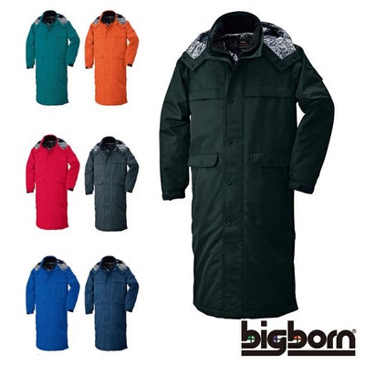 bigborn（ビッグボーン） 防寒コート 撥水 軽量 保湿性 国産 裏アルミ 8385 ベストセラー 保温性抜群 軽くて暖かい構造  動きやすくて疲れにくい驚きの軽さ 東レ 国産素材 : 空調服・ファン付き作業着取扱店 ユニフォーム百科 - 通販 - Yahoo!ショッピング ビッグボーン bigborn コートグリーン5L 8665-25-5L [2371-9163238]