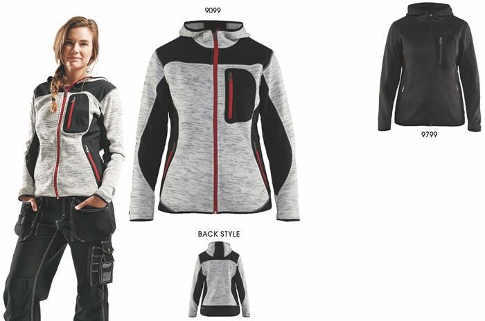 8220-2117 LADIES KNITTED JACKET ビッグボーン BLAKLADER 秋冬作業服 作業着 XS-L ポリエステル100％