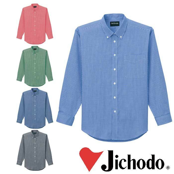 43604 長袖シャツ 自重堂 Jichodo 春夏作業服 作業着 3S~4L ギンガム