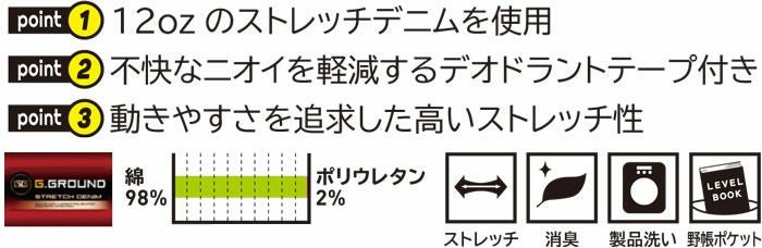 1092-08 デニムカーゴパンツ 桑和 SOWA 秋冬作業服 作業着 S～4L 綿98％・ポリウレタン2％（12oz）