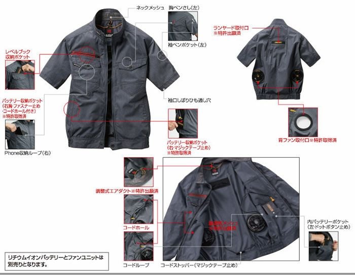 AC7146 エアークラフト半袖ブルゾン（ユニセックス） BURTLE バートル 春夏作業服 作業着 S～4L ポリエステル65％・35％ 高密度T/Cウエザークロス