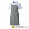 10121 エプロン（首掛け） 桑和 SOWA エプロン フリー 綿100％ ヒッコリーストライプ