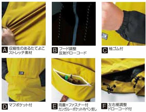 47300 アノラックパーカー kurodaruma クロダルマ 秋冬 作業服 作業着 S～5L ポリエステル92％・ポリウレタン8％ 高密度タフタ