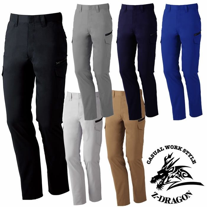 76202 製品制電ストレッチノータックカーゴパンツ 自重堂 Z-DRAGON 春