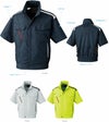 K1002(01002) 半袖ジャケット（フード付き） DAIRIKI KansaiUniform 春夏作業服 作業着 M～5L ポリエステル74％・綿25％・複合繊維1％ 空調風神服専用