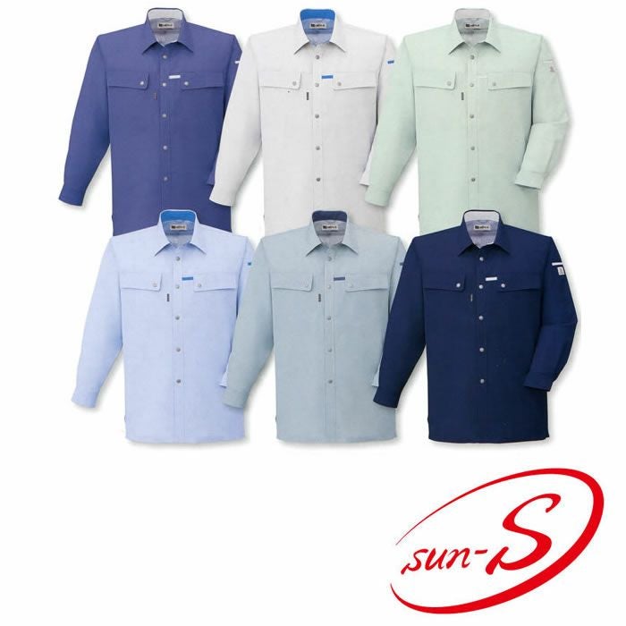 WA10459 長袖シャツ SUN-S サンエス 春夏作業服 作業着 SS～6L