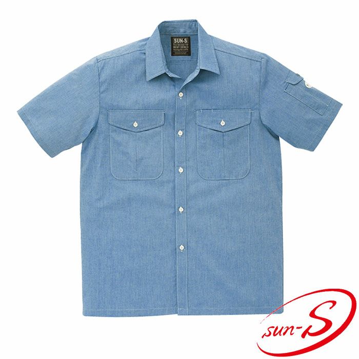 WA010 半袖シャツ SUN-S サンエス 春夏 作業服 S～5L 綿85