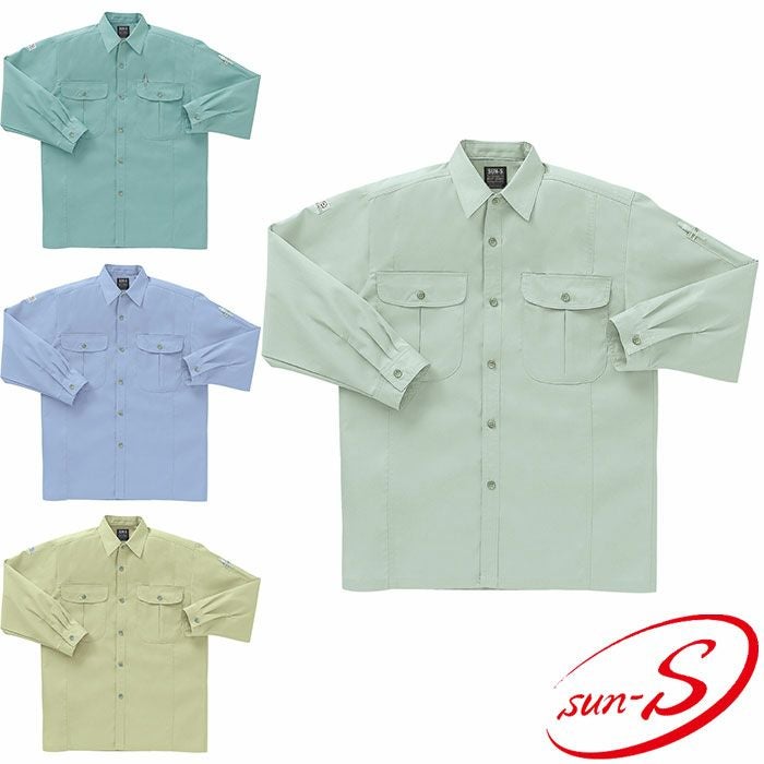 WA399 長袖シャツ SUN-S サンエス 春夏作業服 S～5L ポリエステル65