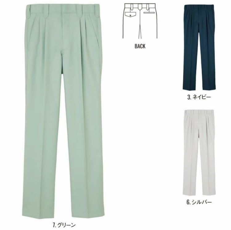 WA20114 ツータックパンツ SUN-S サンエス 秋冬 作業服 70～120cm ポリエステル89％・綿10％・複合繊維（ポリエステル）1％ 裏綿（制電糸混）