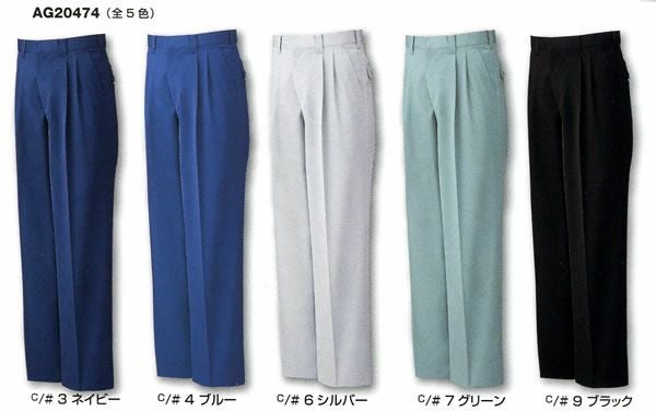 WA20474 ツータックパンツ SUN-S サンエス 秋冬 作業服 作業着 70～120cm ポリエステル60％・綿40％ （再生ポリエステル60％） TCエコソフトツイル