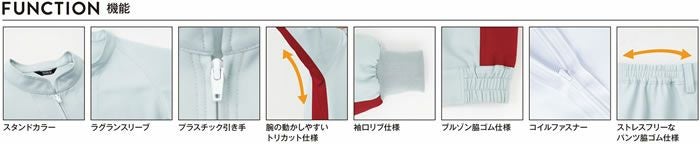 WA21721 ポケットレス長袖ブルゾン SUN-S サンエス 秋冬作業服 作業着 S～5L ポリエステル90%・綿10% 制電裏綿