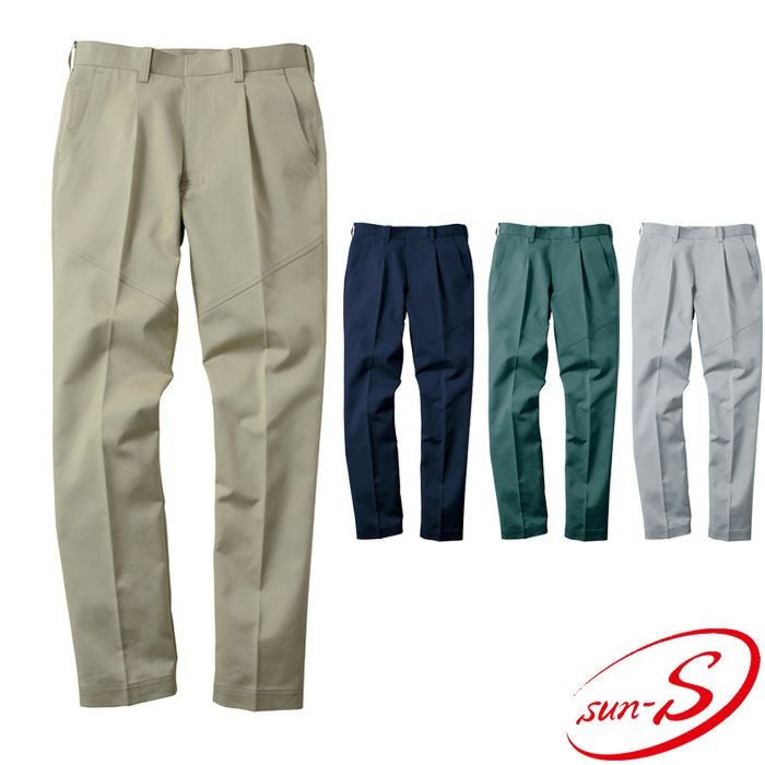 作業着　ワンタックパンツ　3枚セット WA21924 ワンタックパンツ SUN-S サンエス 秋冬 作業服 70～120cm 綿66