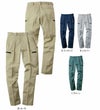 WA21925 ワンタックカーゴパンツ SUN-S サンエス 秋冬 作業服 70～120cm 綿66％・ポリエステル34％ ブラックヘザーストレッチ（制電糸混）