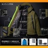 BO31950 雷神ウォームベスト SUN-S サンエス 秋冬 作業服 雷神服 防寒着 防寒ウェアM～5L ポリエステル100％ シルキータフタ