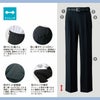 AM60064 男女兼用ツータックパンツ（裾上げ機能付） SUN-S サンエス オールシーズン ホールパンツ ホール制服 コックズボン 黒パンツ 作業服 SS～5L ポリエステル100％ ストレッチトロ