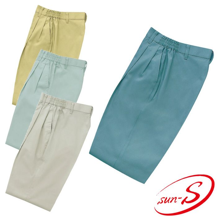 WA158 レディースツータックパンツ SUN-S サンエス 春夏作業服 S～5L