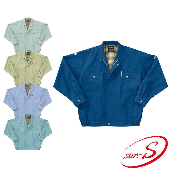 WA390 半袖シャツ SUN-S サンエス 春夏作業服 S～5L ポリエステル65