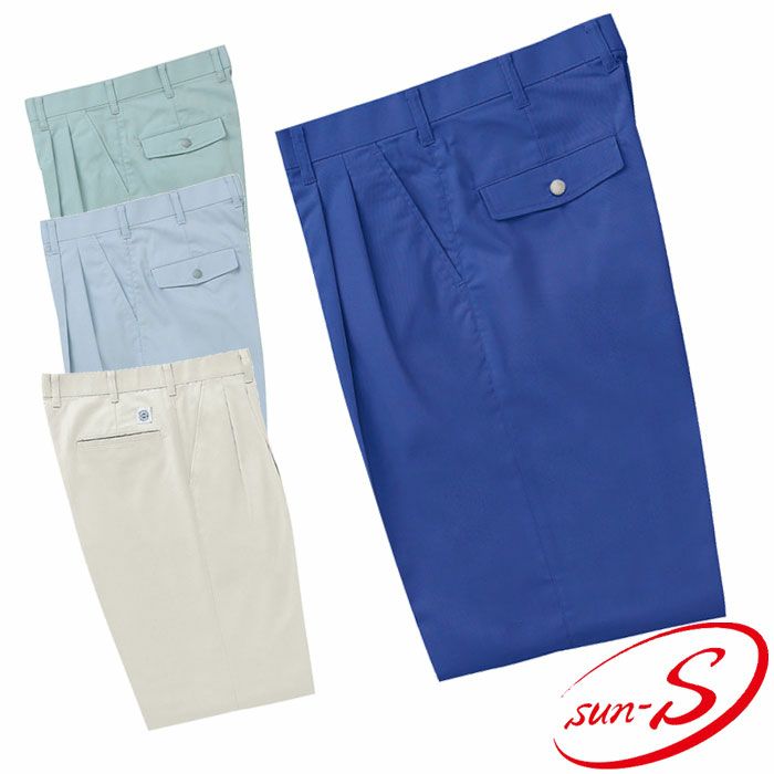WA10014 ツータックパンツ SUN-S サンエス 春夏作業服 70～120cm