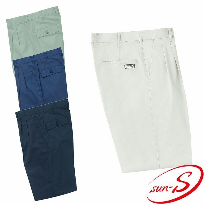 WA10314 ツータックパンツ SUN-S サンエス 春夏作業服 70～120cm